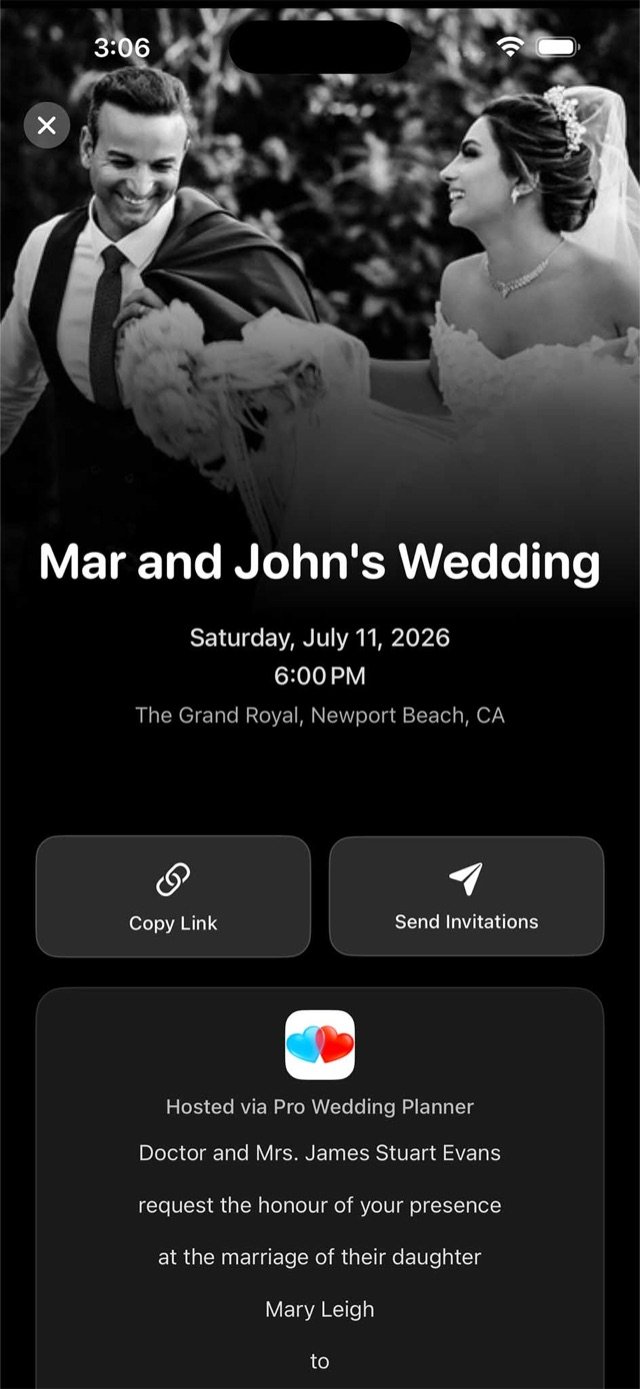 Wedding invitation with online RSVP